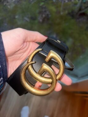 Gucci Black Re-Edition Wide Leather Belt